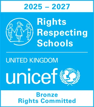 Rights Respecting Schools Unicef UK Bronze Rights Committed 2025-2027 award logo