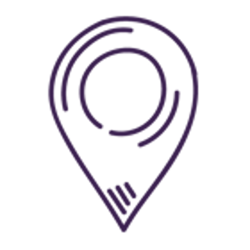 Location pin icon with a transparent background