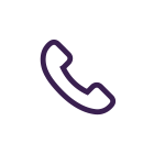 Phone simplified icon with a white background