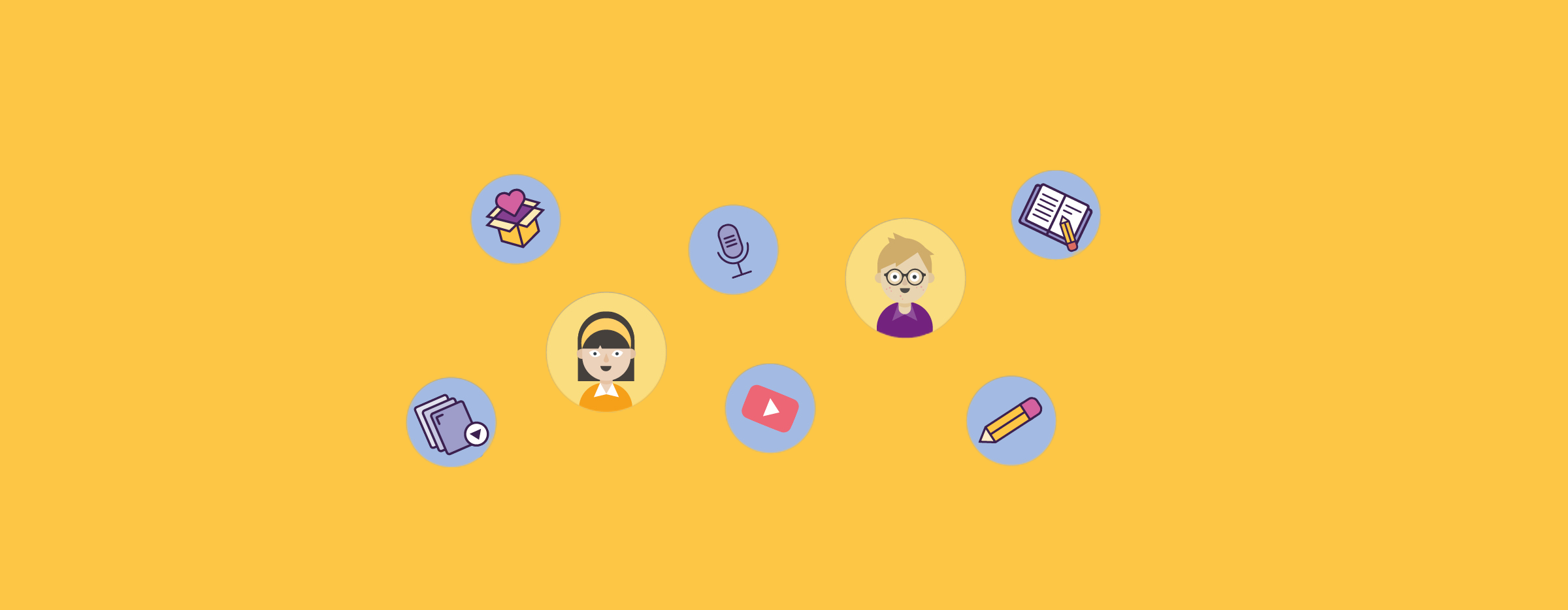 Mental Health Website banner in yellow