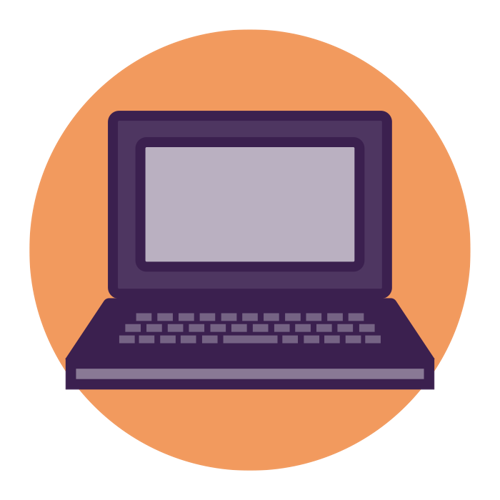 Icon of a laptop on a transparent background