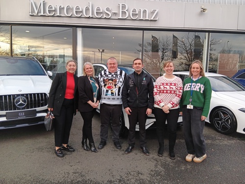 The team at Ashbrooke visiting Mercedes