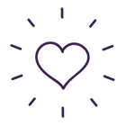 Heart icon in purple