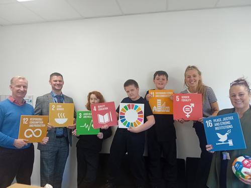 Children celebrating Global Goals Week