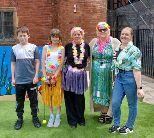 WG staff members and pupils dressed up for Hall Cliffe School’s annual Summer Fair