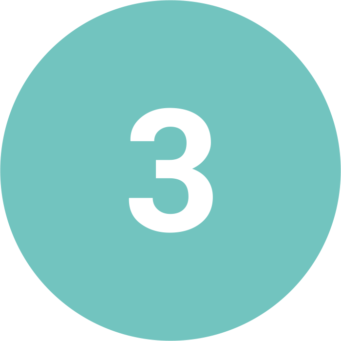 Turquoise Number 3 Icon