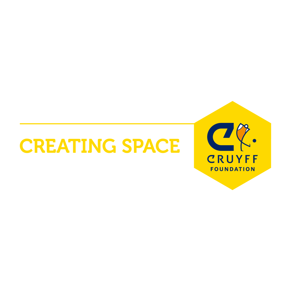 Cruyff Court Foundation logo in yellow