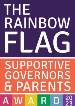 The Rainbow Flag Award - Supportive Governors & Parents Award 2023 logo
