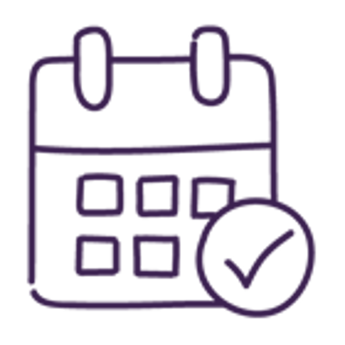 Calendar icon with a transparent background