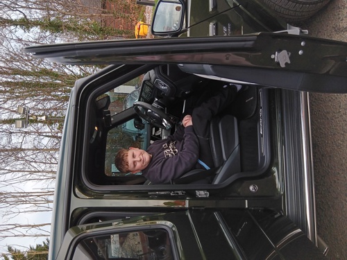 Pupil from Ashbrooke School sat in a Mercedes
