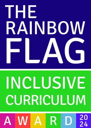 The Rainbow Flag Inclusive Curriculum award logo
