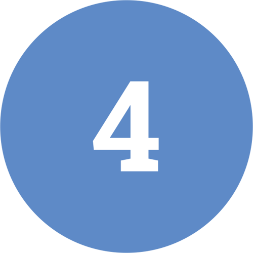 Blue Number 4 Icon